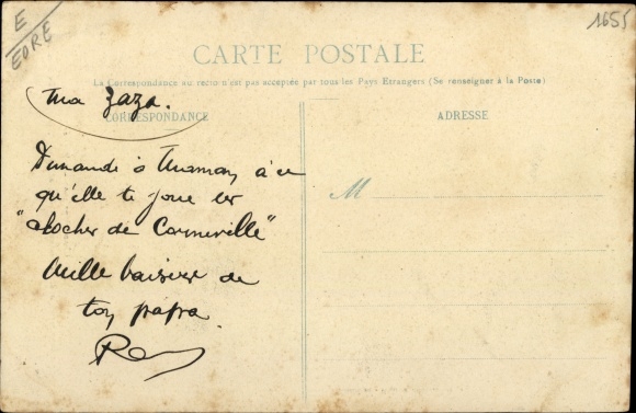 Postcard Corneville les Cloches Eure, Candlemas 1907, inauguration of the Statue of Our Lady of the Bells