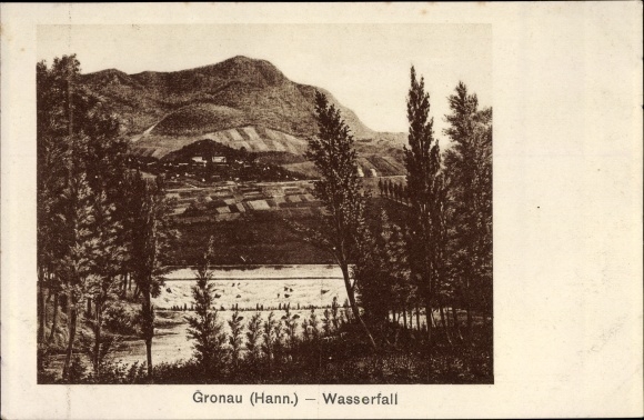 Passepartout Ak Gronau in Westfalen, Wasserfall