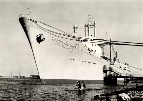 Ak traditioneel schip Type Frieden, ex. MS Dresden, DSR Rostock