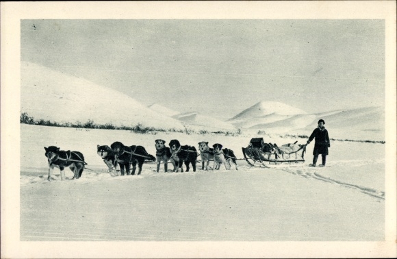 Ak Alaska USA, Wagons lits de l'Arctique, hondenslee