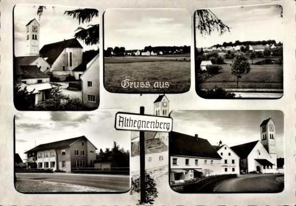 Ansichtkaart Althegnenberg in Opper-Beieren, gedeeltelijk uitzicht