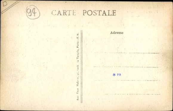 Postcard Créteil Val-de-Marne, Town Hall Square