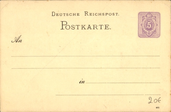 Artykuły pocztowe litho Lutherstadt Eisenach w Turyngii, Wartburg, 5 fenigów fioletowy