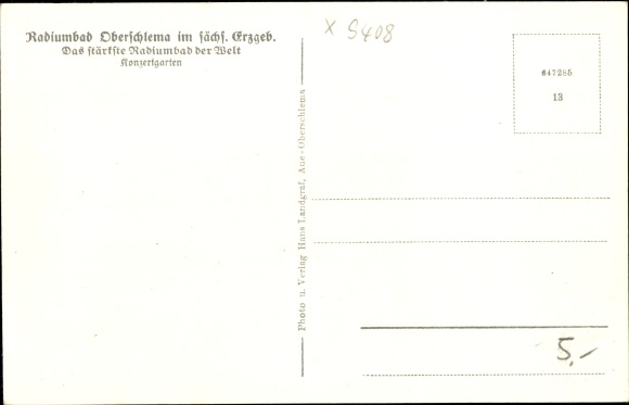 Ak Oberschlema Bad Schlema in Sachsen, Konzertgarten