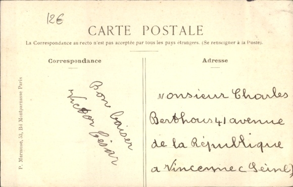 Postcard Billancourt Hauts de Seine, Bords de Seine, small sailing boat