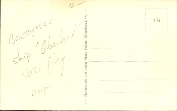Postcard Buczyniec Buchwalde East Prussia, ship Oberland on the inclined plane