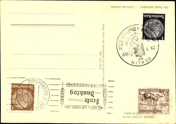 Postcard Führer and Reich Chancellor Adolf Hitler, portrait, Men of the Time No. 91
