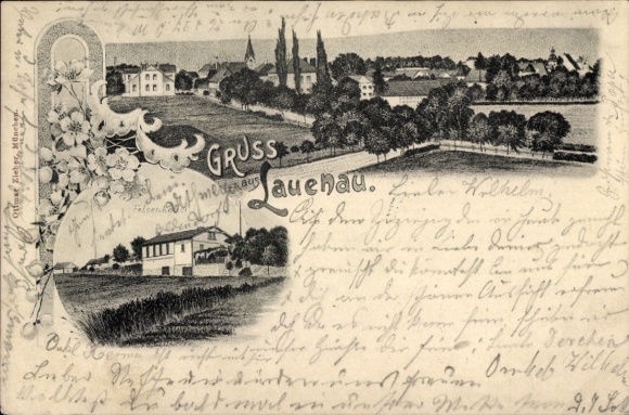 Litho Lauenau am Deister, Gesamtansicht, Teilansicht
