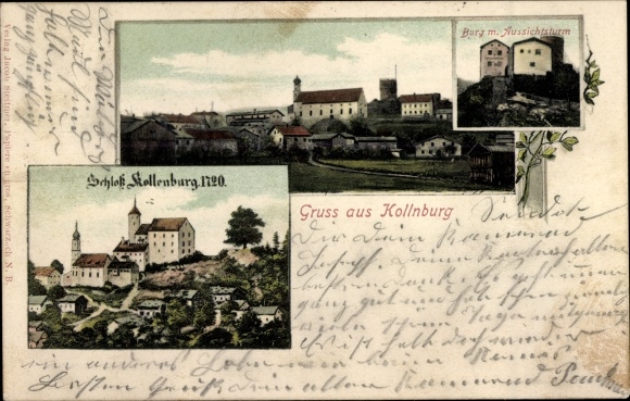 Ak Kollnburg in Neder-Beieren, kasteel met uitkijktoren, paleis 1720