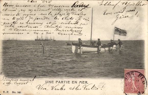 Postcard lifeboat, sailors