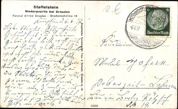 PC Dresden Niederpoyritz, inn on the Staffelstein, terrace