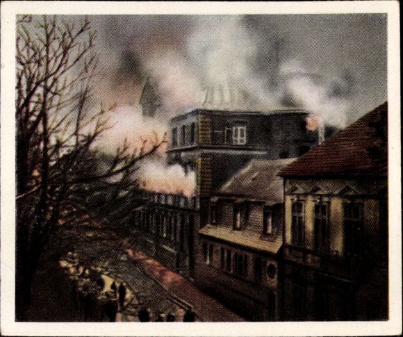 Sammelbild Nachkriegszeit Nr. 74 Febr. 1924 Pfalz, Ende d. Separatisten, Brand Bezirksamt Pirmasens