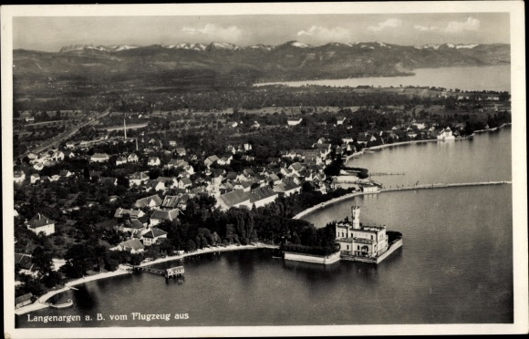 Ak Langenargen am Bodensee, Fliegeraufnahme