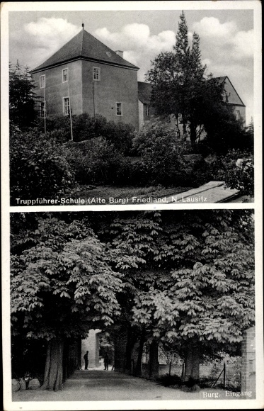 Ak Friedland Niederlausitz, Truppführerschule Alte Burg