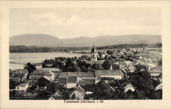 Postcard Tambach Dietharz in Thuringia, beautiful detailed view