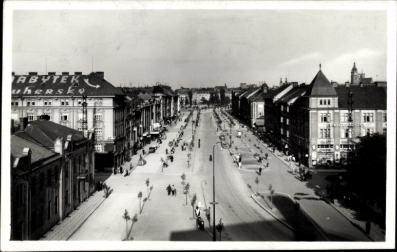 Postcard Hradec Králové Königgrätz town, Karlova trida