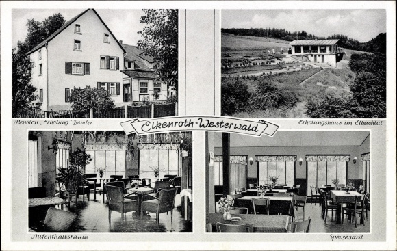 Postcard Elkenroth in the Westerwald, recreation house, pension recovery Bender