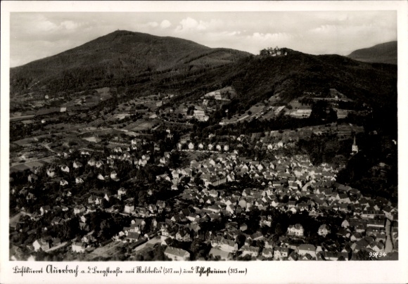Postcard Auerbach Bensheim on the Bergstraße Hesse, aerial photograph