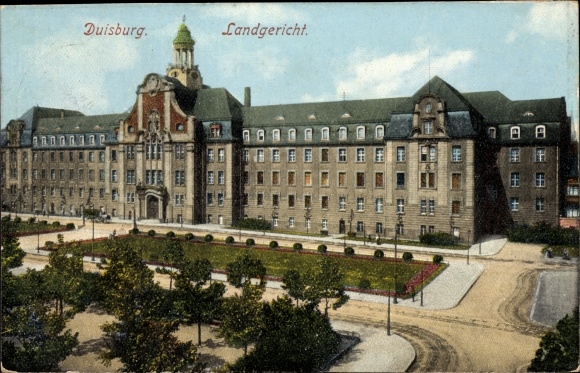 Postcard Duisburg in the Ruhr area, district court