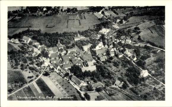 Postcard Neunkirchen Bad Mergentheim in Tauberfranken, aerial photograph