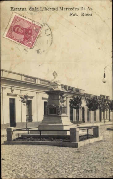 Postcard Argentina, Mercedes Statue of Liberty