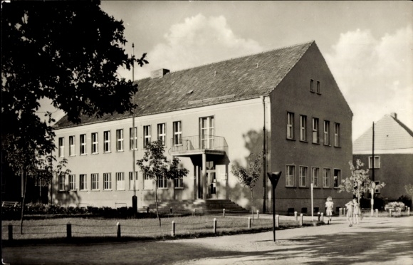 Postcard Eggesin in Western Pomerania, rural outpatient clinic
