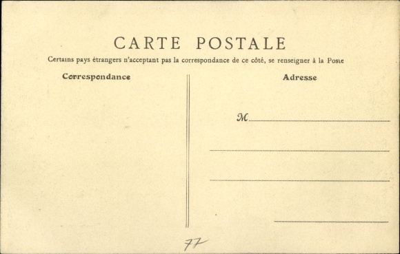 Postcard Lagny Seine et Marne, Nautical Society pavilion, water polo game
