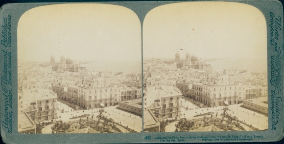 Stereo photo Cadiz Andalusia Spain, Cathedral, Panorama