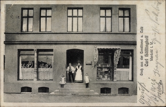 Ak Werdohl in Westfalen, Konditorei, Cafe