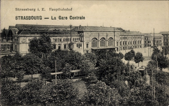 Postcard Strasbourg Strasbourg Alsace Bas Rhin, main station