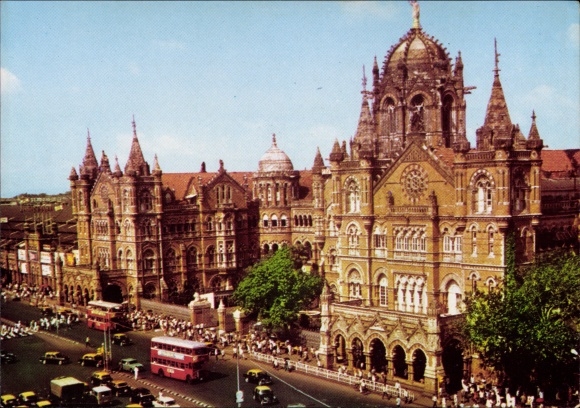 Postcard Mumbai Bombay Indian, Victoria Terminus