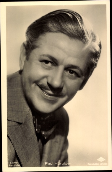 Postcard actor Paul Hörbiger, portrait, Ross Verlag No. A 2706/1
