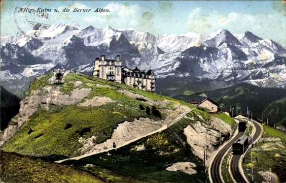 KP Rigi Kulm Kanton Schwyz, Góry, Hotel, Krajobraz