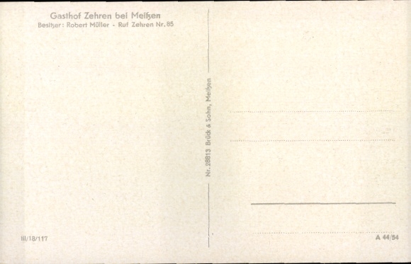 Ansichtkaart Zehren in Saksen, Gasthof Zehren