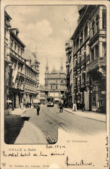 Postcard Halle an der Saale, Große Ulrichstraße