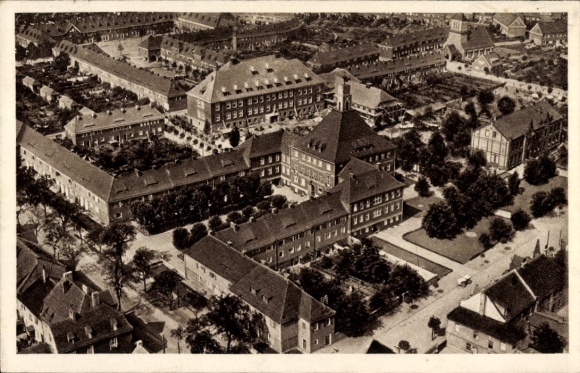 Postcard Piesteritz Lutherstadt Wittenberg, partial view, aerial photograph