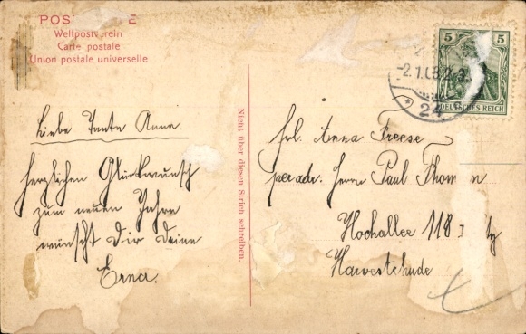 Artist Postcard Steamships of the Woermann Line Hamburg