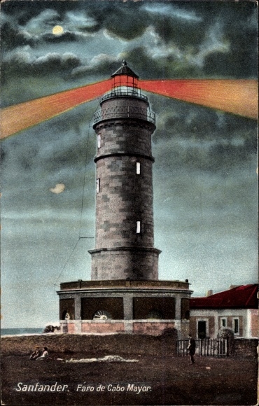Postcard Santander Kantabrien Spanien, Cabo Mayor Lighthouse