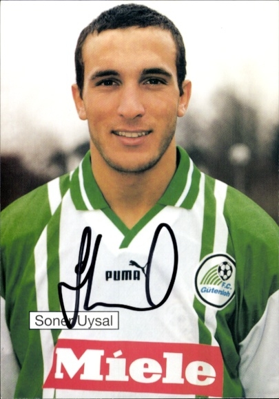 Autogrammkarte Fußballer Soner Uysal, FC Gütersloh, Autogramm