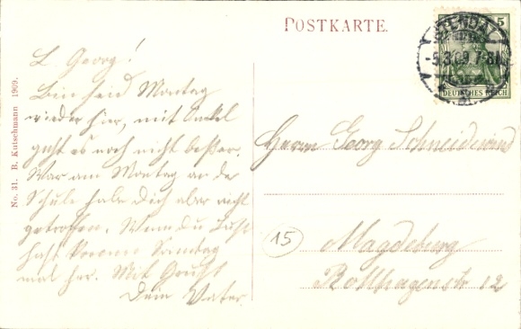 Postcard Kannenberg Iden in the Altmark, flooding after dike breach, high water