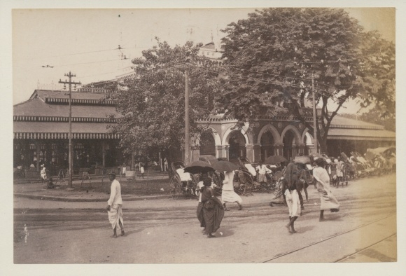 Photo Colombo Sri Lanka Ceylon, Street Scene, circa 1880