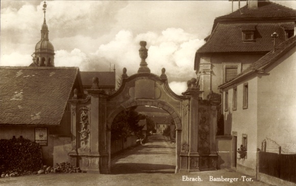 Postcard Ebrach in the Steigerwald Upper Franconia, Bamberg Gate