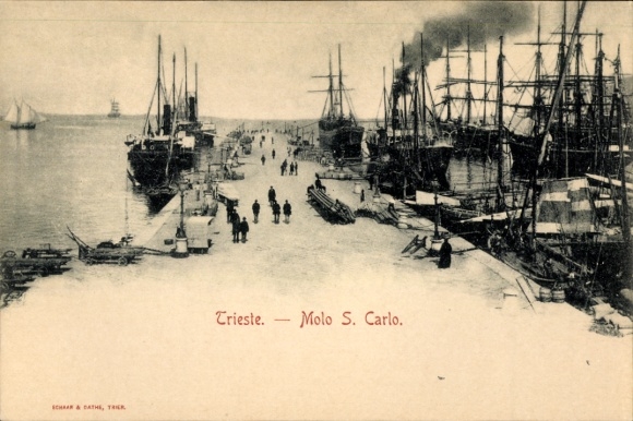 Ak Triest Trieste Friuli Venezia Giulia, Molo S. Carlo