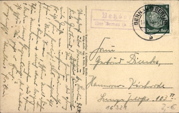 Ak Landpoststempel Uetzdorf über Bernau (b. Berlin)