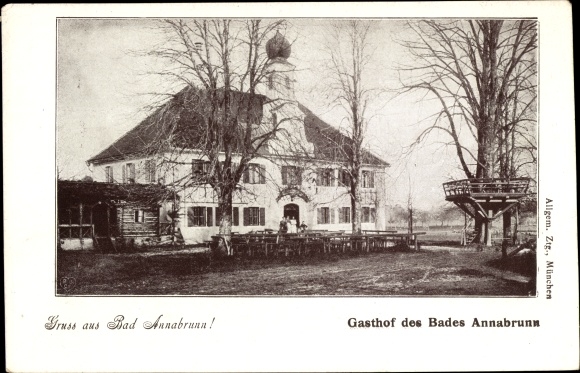 Ak Bad Annabrunn Obertaufkirchen Oberbayern, Gasthof