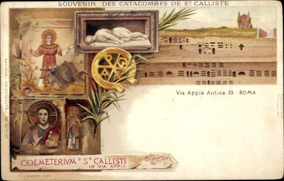 Artysta lito Roma Rzym Lacjum, Katakumba San Callisto, Via Appia, Katakumba Kaliksta