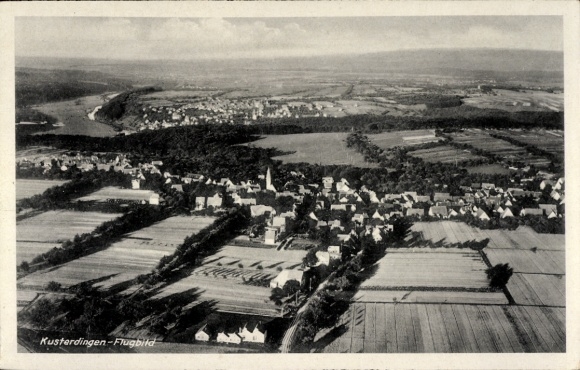 Postcard Kusterdingen in Württemberg, aerial photograph