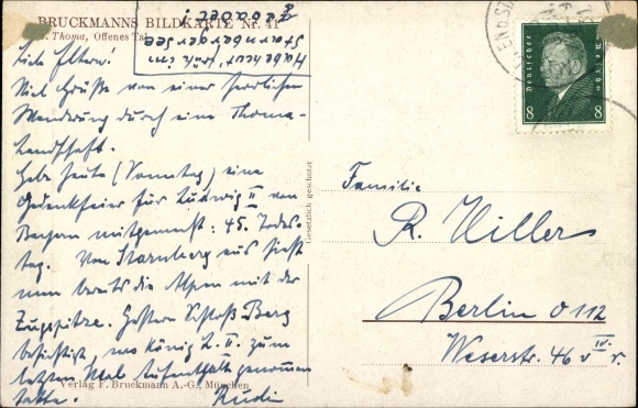 Artist Postcard Thoma, Hans, Open Valley, Landscape
