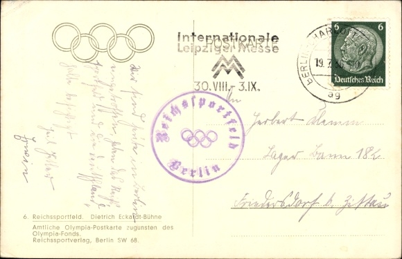 PC Berlin Charlottenburg, Reichssportfeld, Dietrich Eckardt stage, Tribühne