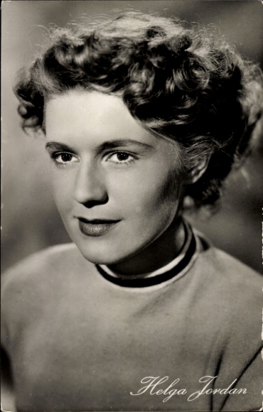 Postcard actress Helga Jordan, portrait, DEFA film Secret Marriages